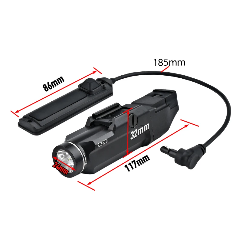 Tactical T RM 2 Rail Mounted Tactical Lighting System Hunting Weapon Airsoft Scout Accessories Scout Rifle Gun Weapon LED Light