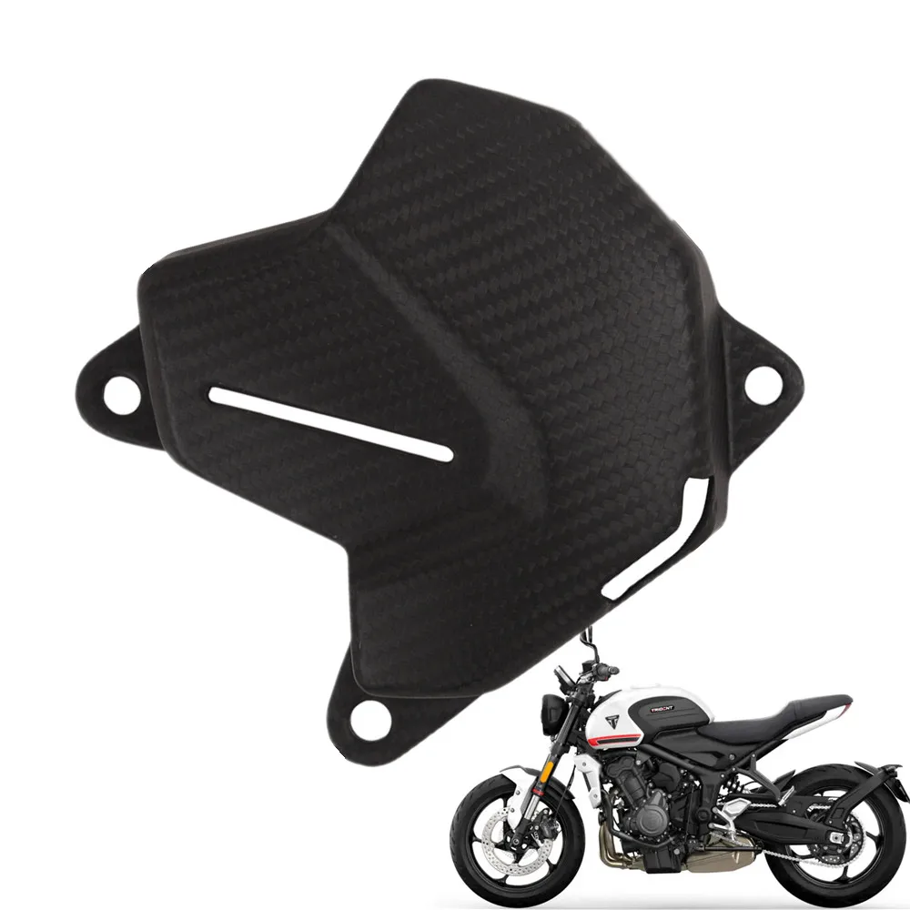 

1PC Real Carbon Fiber Expansion Tank Cover Guard Twill Matt Motorcycle Modification Modification For Triumph Trident 660 2021