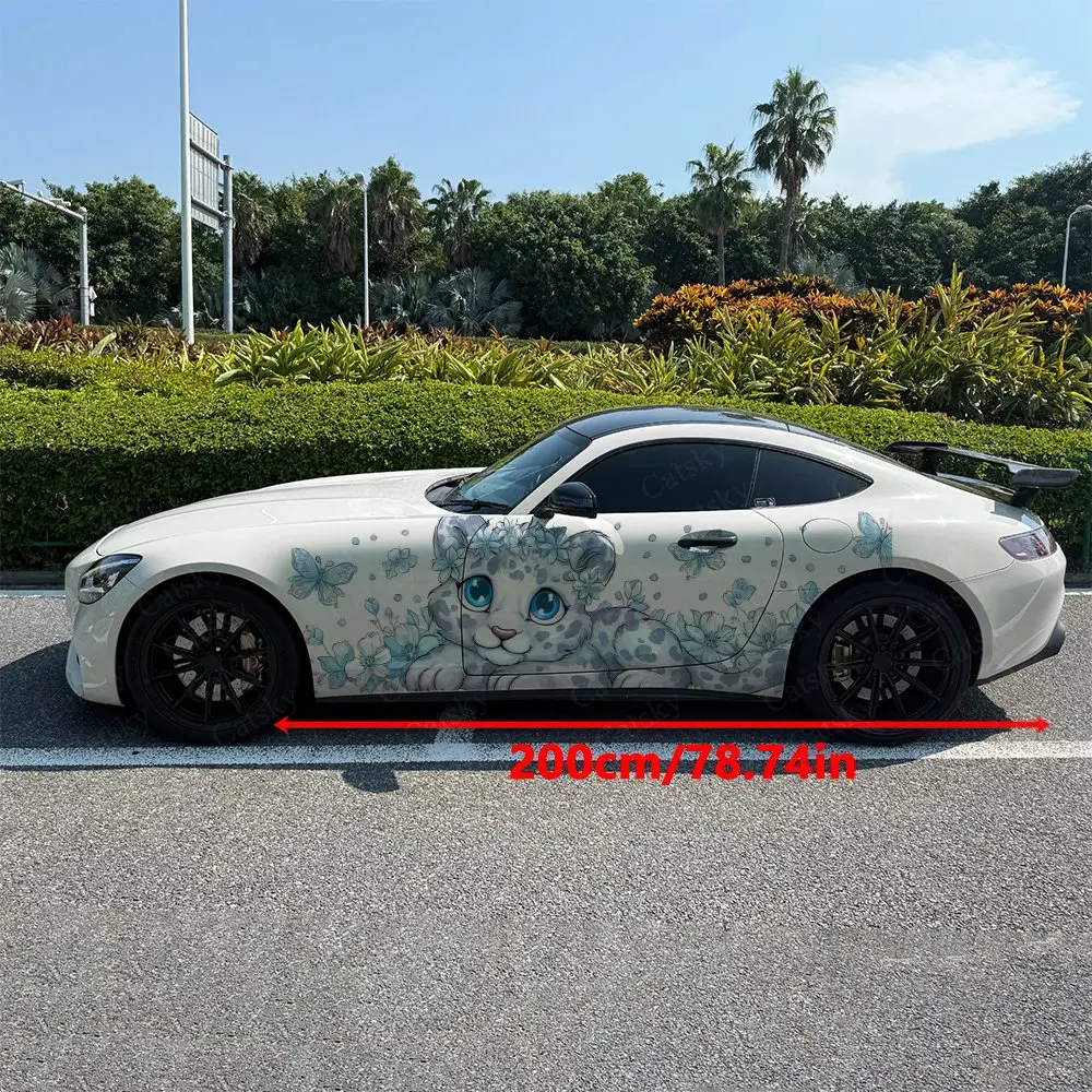 Butterfly And Tiger Car Sticker Full Body Decal Decoration Covering Scratches Protect Car Sticker Waterproof Car Vinyl Wraps