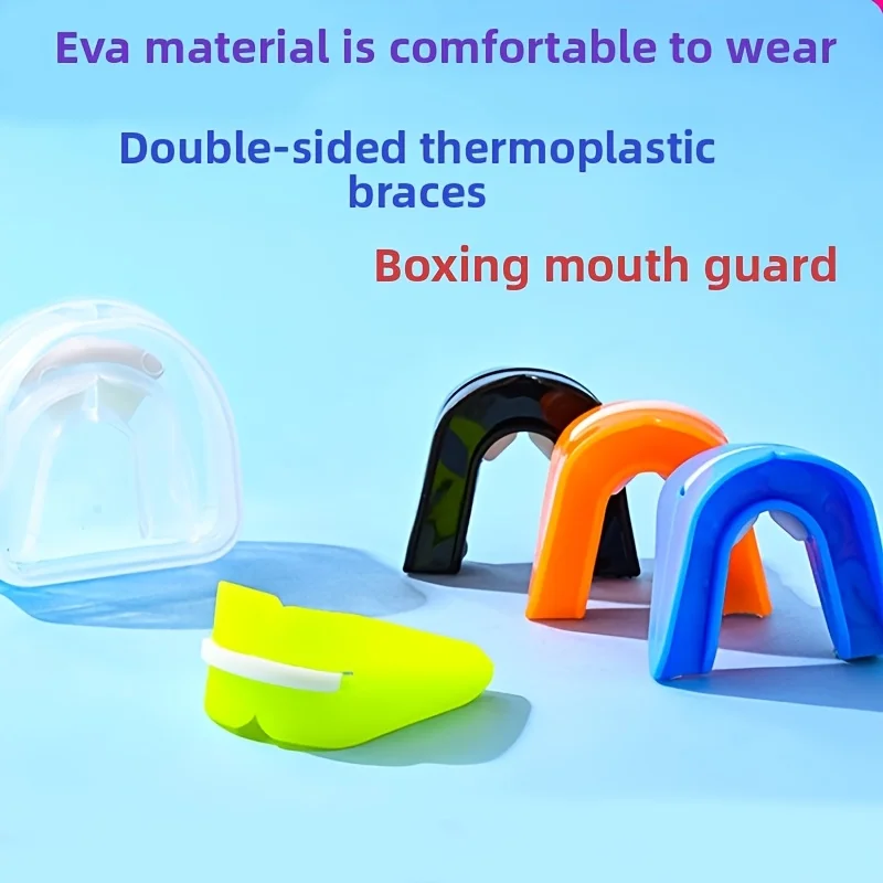 Protector Bucal de EVA de Doble Cara para Adultos, Protección Dental para Deportes, Boxeo, Baloncesto, Rugby, Anti-Rechinamiento de Dientes, Ajuste Libre