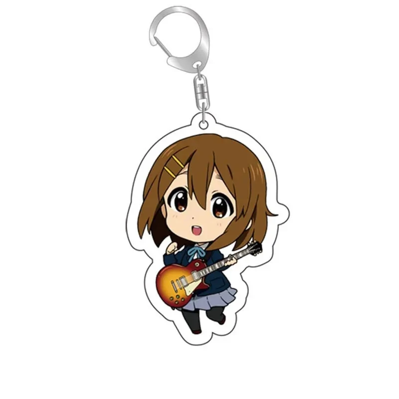 K-ON! Anime Figures Acrylic Keychain Hirasawa Yui Mio Tainaka Ritsu Kotobuki Tsumugi Nakano Azusa Keyring Charm Accessories Gift