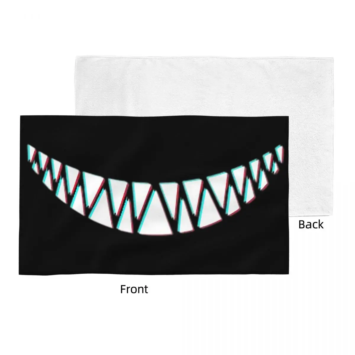 Custom Beautiful Smile With Sharp Demon Teeth Soft Face Towel Quick Dry Pool Bath Cotton Towels Absorbent Quick