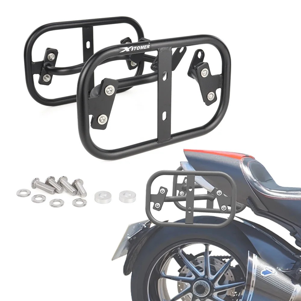 

Motorcycle Side Luggage Racks For Ducati Diavel 1200 2011 2012 2013 2014 2015 2016 2017 2018 Saddlebag Support Bar Mount Bracket