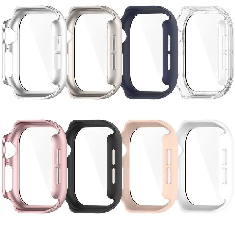 PC+Tempered Glass Case for Apple Watch 10 Series All-around Bumper Anti-scratch Protective Cover iWatch Series 10 42mm 46mm