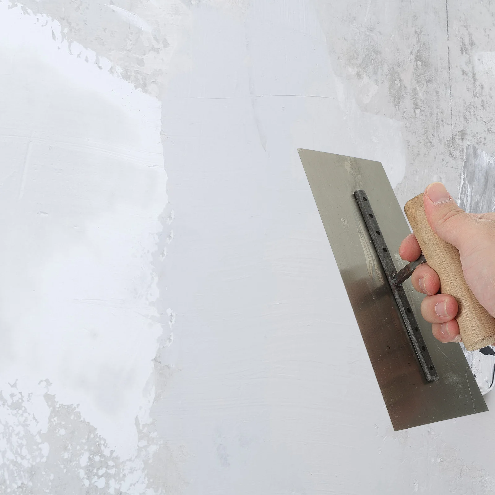 Mason Trowel Wooden Handle Smooth Polishing Surface Flooring Mud Work Tool Plastering Spatula Iron Trowel Masonry