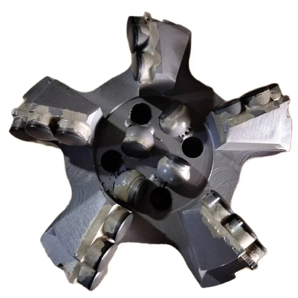 Three-wing composite piece centerless drill bit does not take core inner concave scraper geological exploration water well