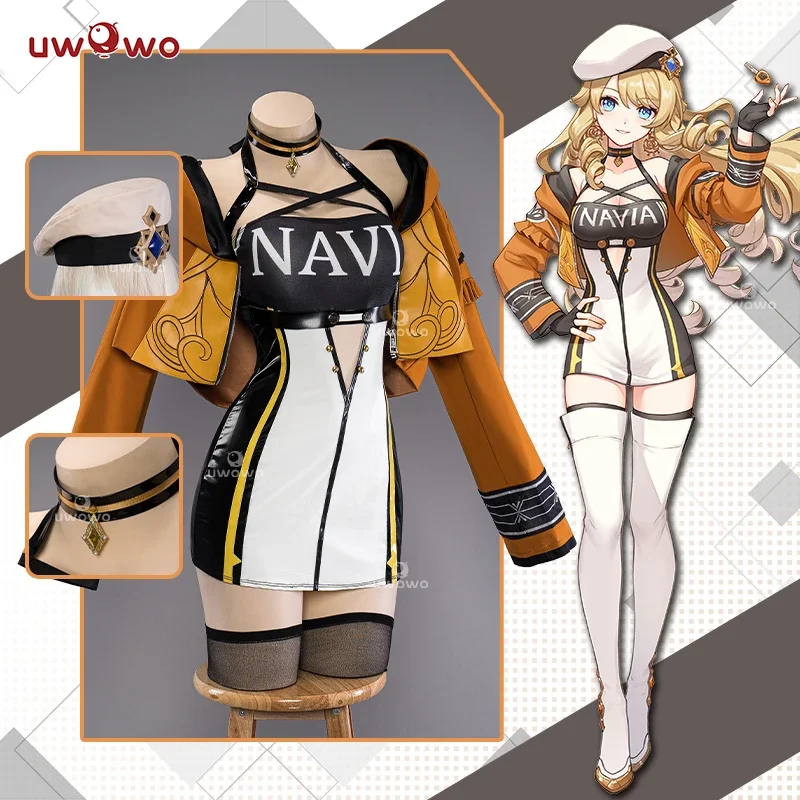 Genshin Impact Exclusive Fanart Racing Navia Casual Outfit Cosplay Costume  Halloween Costumes