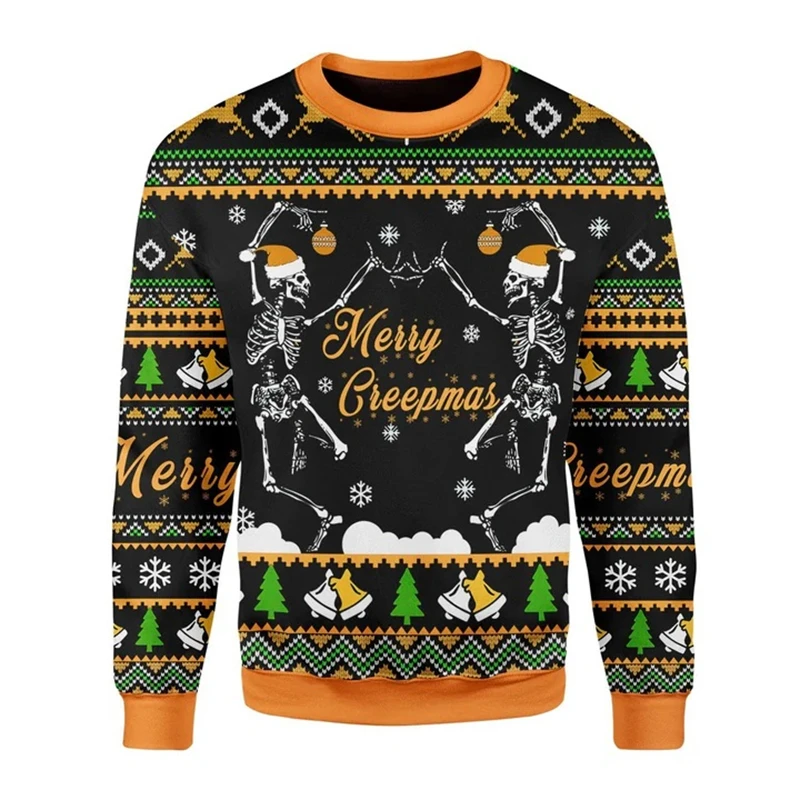 Ugly Christmas Sweater Women Men 3d Print Autumn Winter Pullover Cartoon Pattern Men Clothing New Casual Daily Wear Sweatshirts