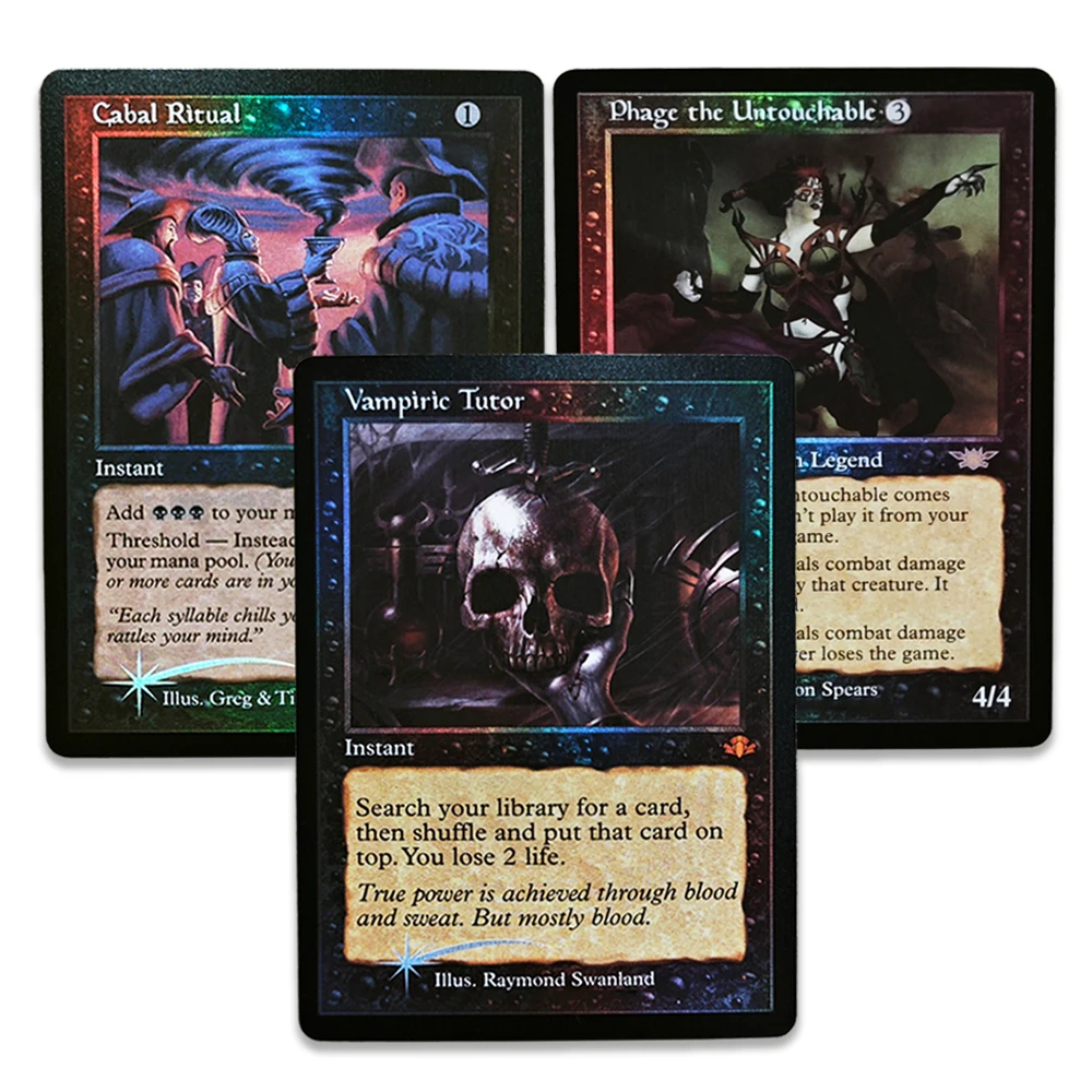 Cartes de Collection de Jeu Magique Rares BL Foil18 TCG - Vampiric Tutor/Phage the Untouchable/Cabal Ritual - Jouets, Loisirs, Articles de Collection