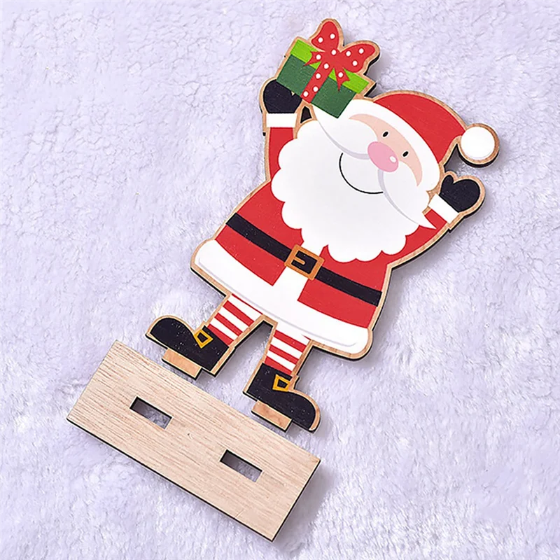 AA80-Decoração de mesa de Natal ELK-Poneco de neve-Papai Noel Decorações de Natal 4 estilos