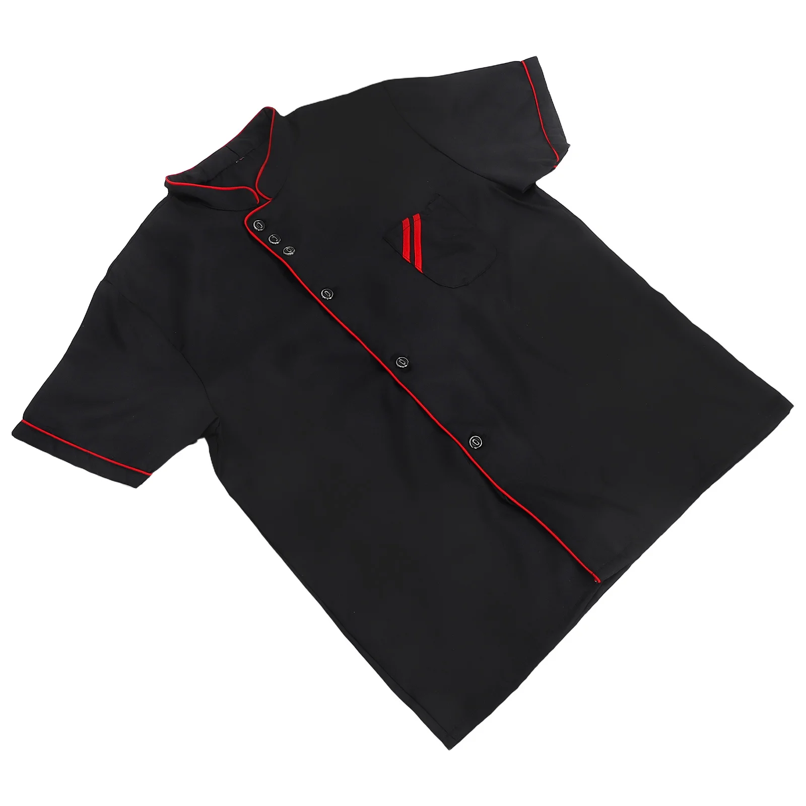 

Short Sleeve Coat Unisex Black Lightweight Breathable Kitchen Uniform Durable Catering Workwear - Chef Jackets For Men Unisex