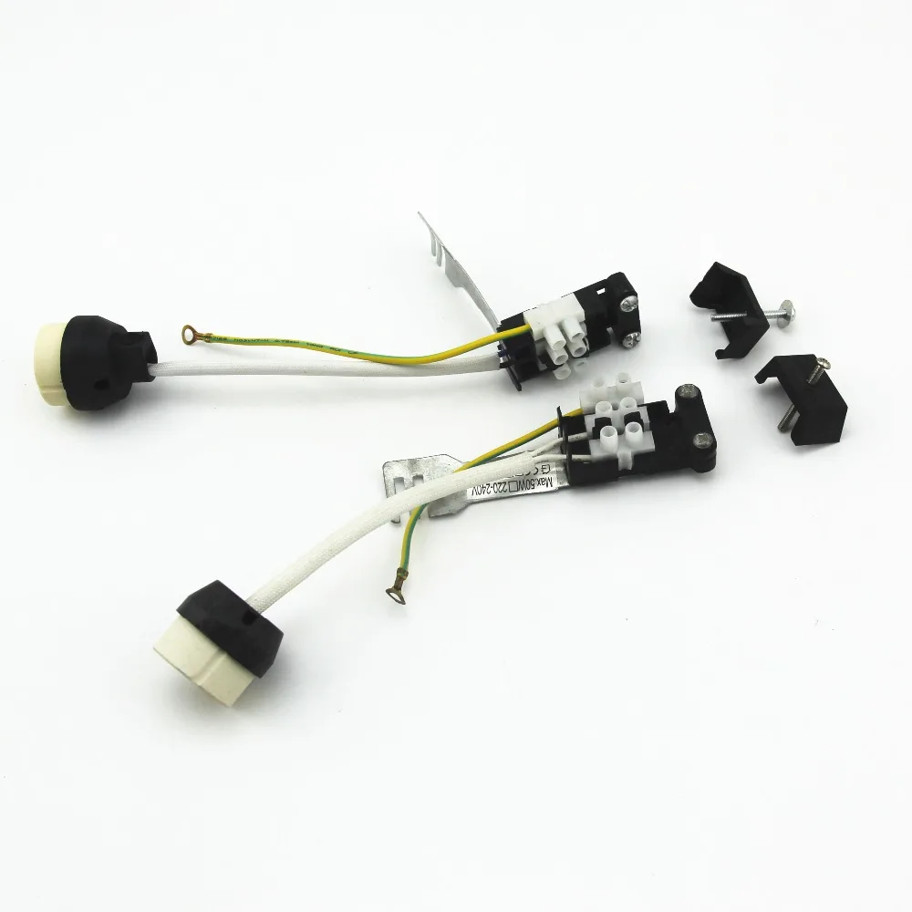 2PCS gu10 Socket Base Connector Stand Ceramic Lamp wiring For GU10 Base Halogen Socket or GU10 Led Bulb