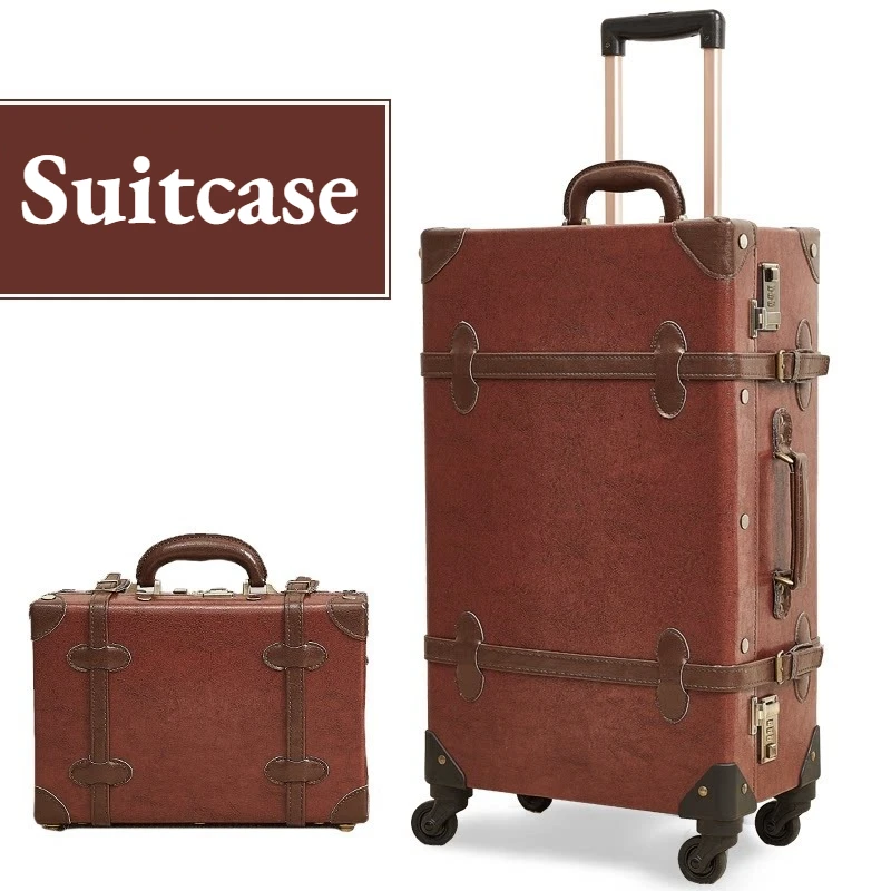 DoLife Store 2026 New Retro Trolley Case Universal Wheel High-value Suitcase Female Password Suitcase Male 20 24-inch Suitcase