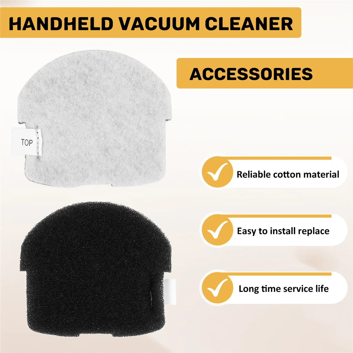 Accessoire de remplacement de filtre d'aspirateur à main populaire 5 pièces/ensemble adapté pour Midea S3-L041C