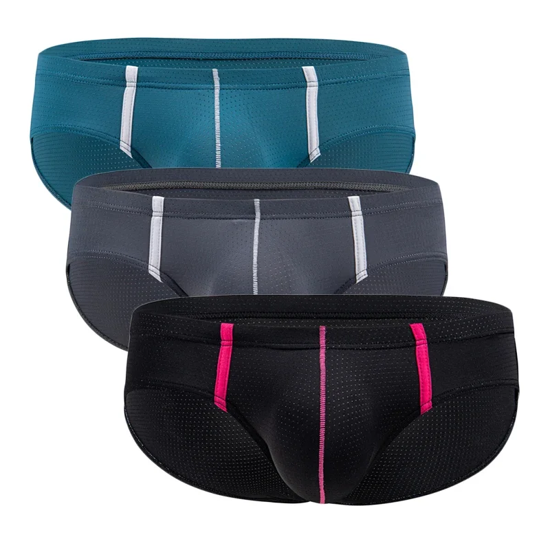 

3 шт., сексуальные мужские боксеры, шорты, летнее нижнее белье, U-выпуклые тонкие дышащие трусы с низкой талией, бикини, трусы-комбинации, плавки
