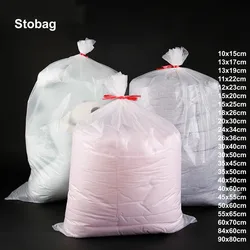 StoBag PO Film Plastic Top Open Flat Bag Transparent Large Waterproof Dustproof Moisture-proof Sealed Clothes Food Package Pouch