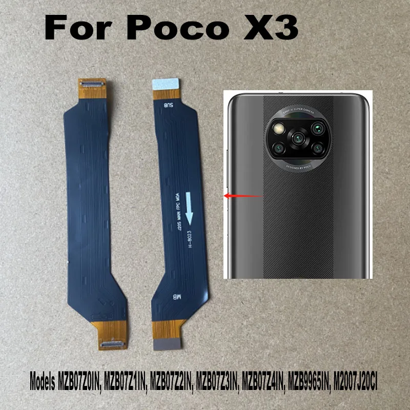 For Xiaomi Poco X3 Pro NFC Main Board Motherboard FPC LCD Connector Flex Cable Mother Board Replacement