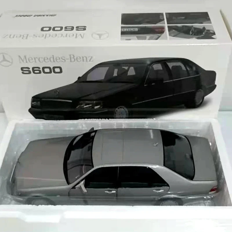 1:18 1990 Mercedes-Benz S600 W140 Alta Simulazione Pressofuso Auto In Lega di Metallo Modello Decorazione Auto display regali di raccolta