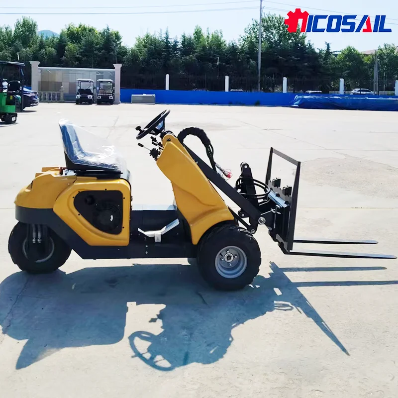 Minicargador vertical de 3 ruedas de alto rendimiento con cargador deslizante frontal