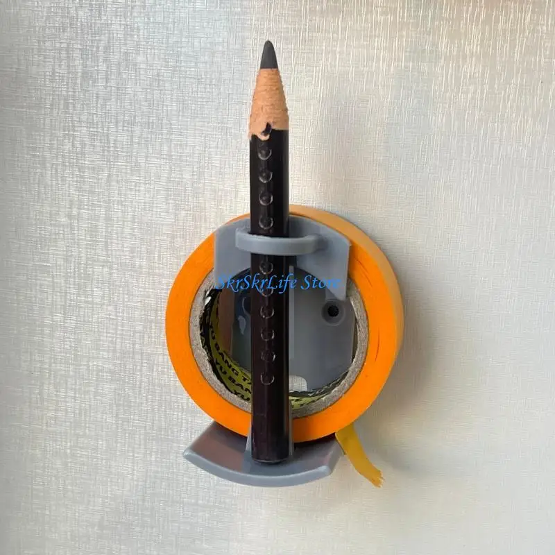 E65E Carton Sealing Tape Dispenser with Cutter for Wall Mounted Counters, Hand Labeling and Gift Wrap Use at Desks