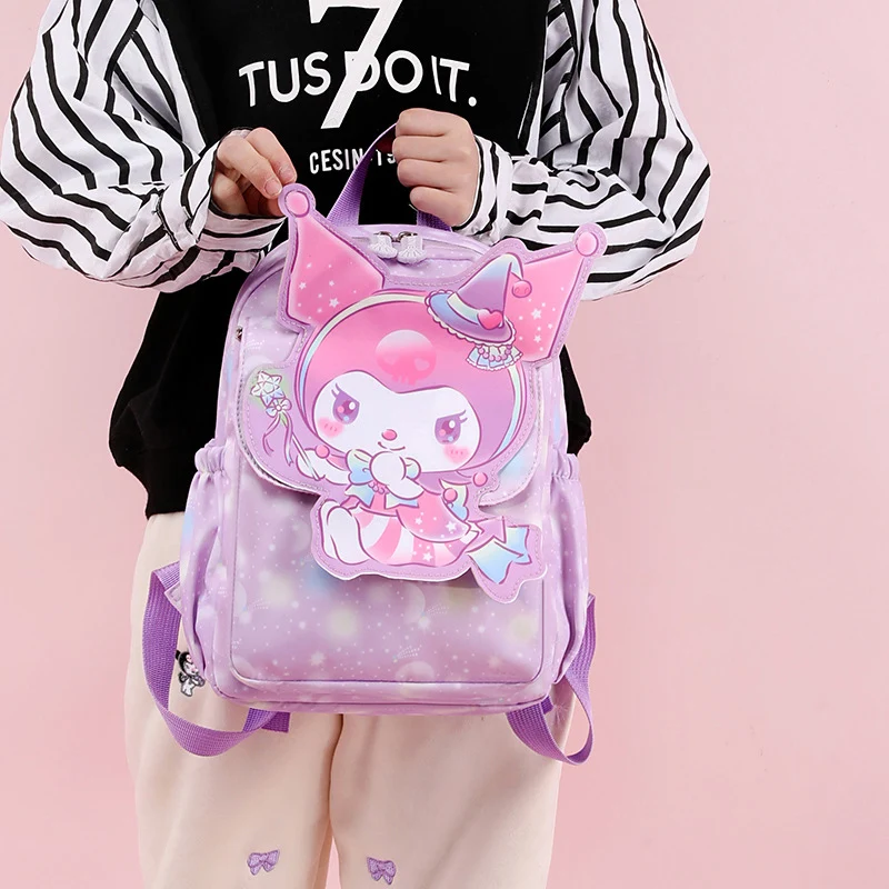 حقيبة مدرسية خفيفة الوزن لحماية العمود الفقري للأطفال من الرسوم المتحركة سانريو كورومي، حقيبة ظهر للتخزين في المدرسة، هدايا العيد