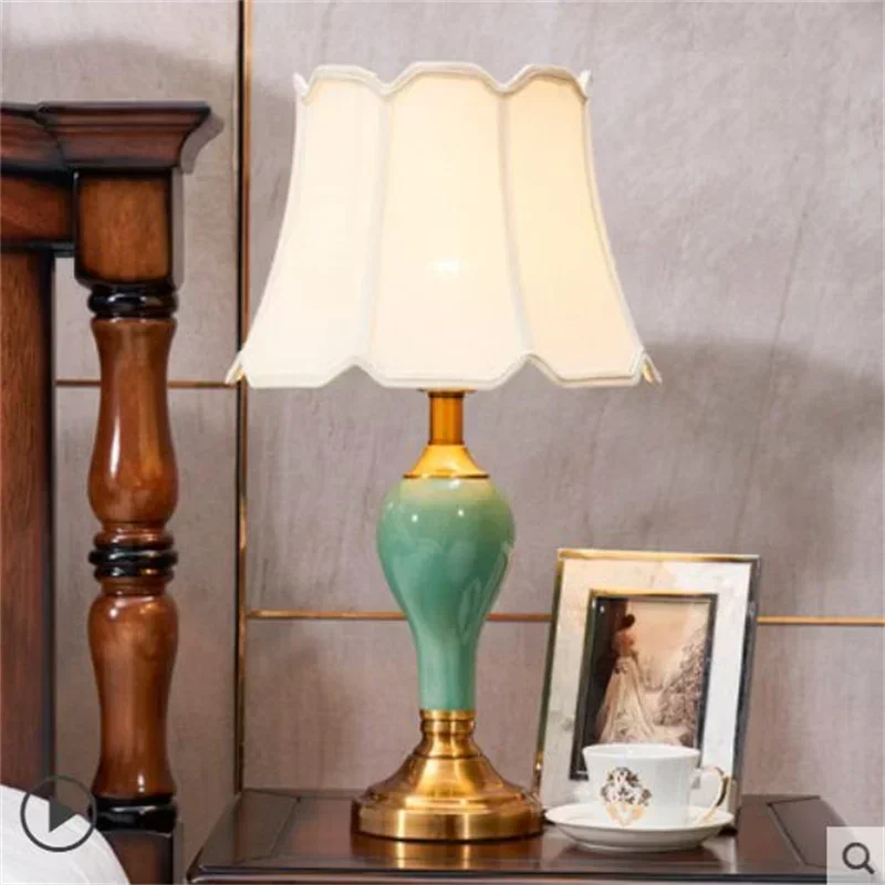 Amerikanische Kupfer Schlafzimmer Nachttischlampe moderne minimalistische warme kreative Wohnzimmer Studie Heimbeleuchtung