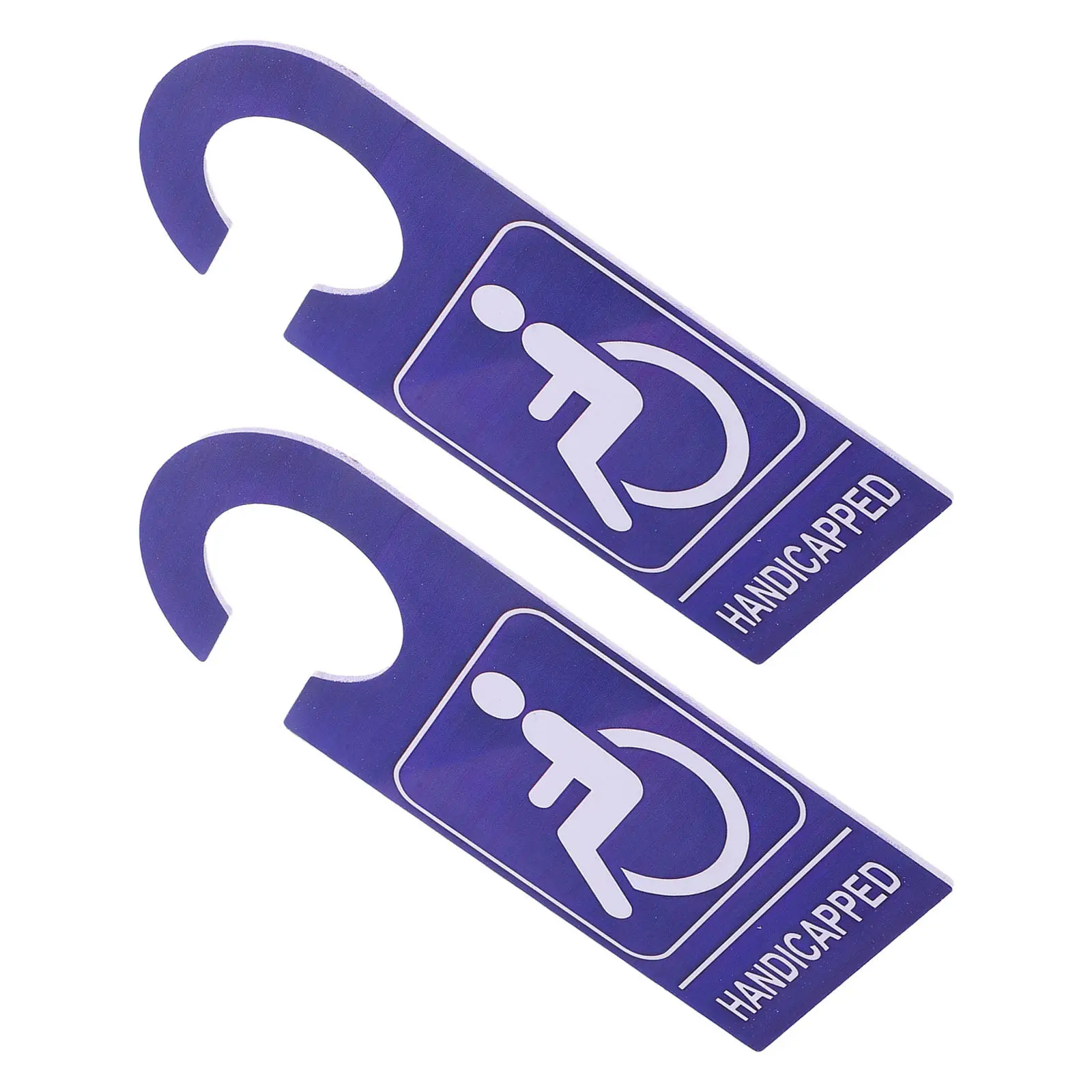 

2 шт. синих пластиковых знаков для инвалидных автомобилей, водонепроницаемые, из ПВХ, с символом инвалидной коляски, подвесные таблички для дверей автомобилей, зеркал и парковочных мест