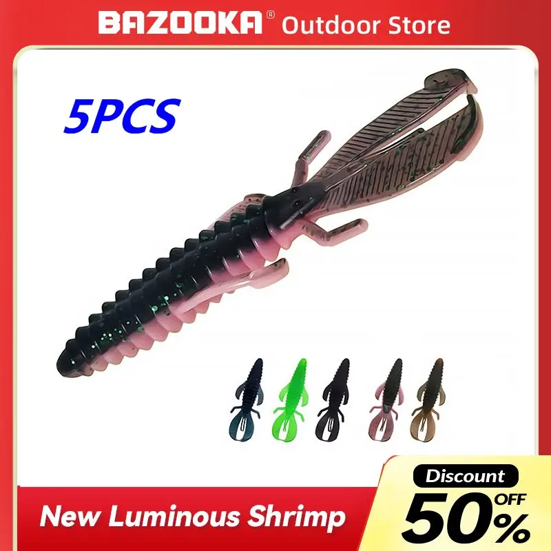 Bazooka Fishing Lure Pesca Acesssories Shrimp Sinking Flatfish Jumping Biomimetic Wobblers Camping Soft Bait Pike Shore Winter