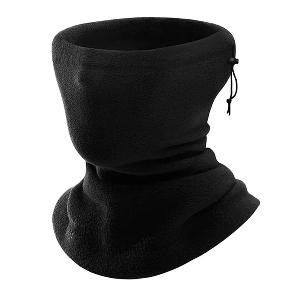 1pc Motorcycle Face Mask Winter Warm Balaclava Motorcycle Half Face Mask Black Warm Fleece Neck Scarf Riding Biker Windproof