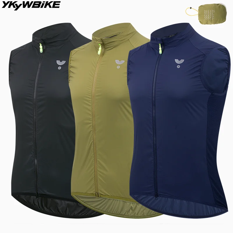 AliExpress YKYWBIKE Men Cycling Gilet Windproof Waterproof Pro Team Portable Bicycle Windbreaker Road Bike Vest Double Zipper Breathable