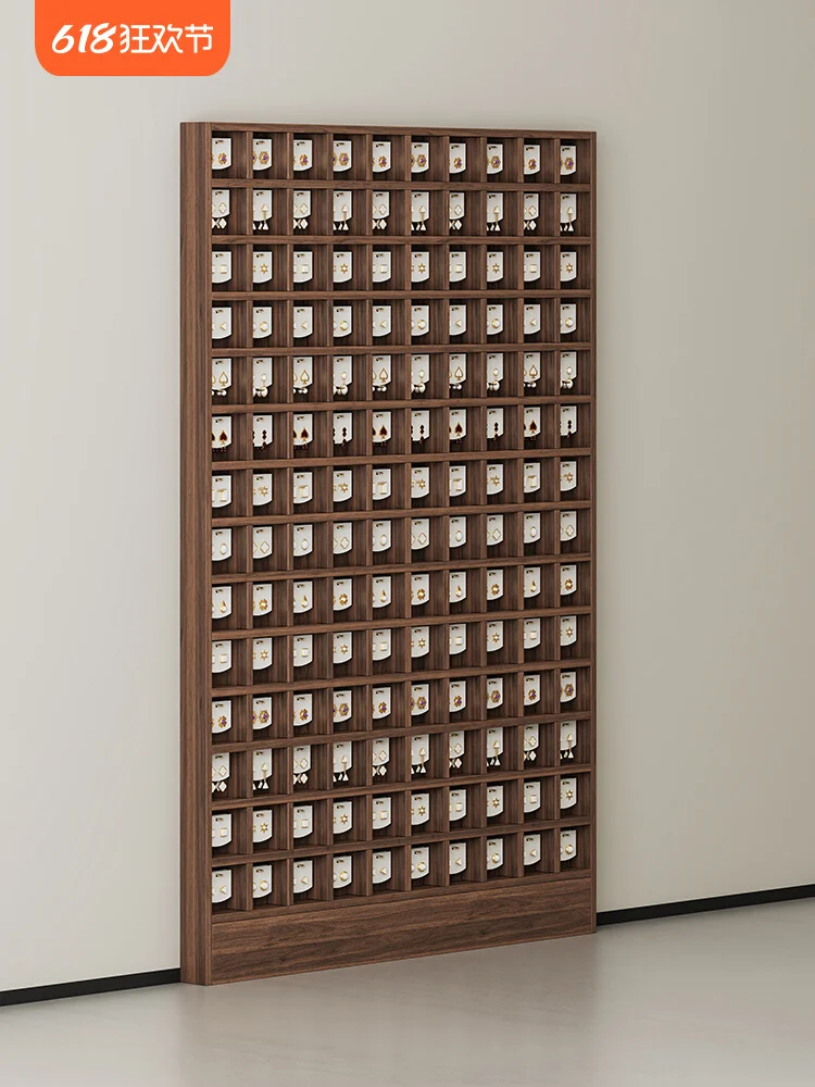 

Solid wood jewelry store display cabinets, necklace racks, jewelry on the wall, plaid racks, earrings, headwear, hairpin display