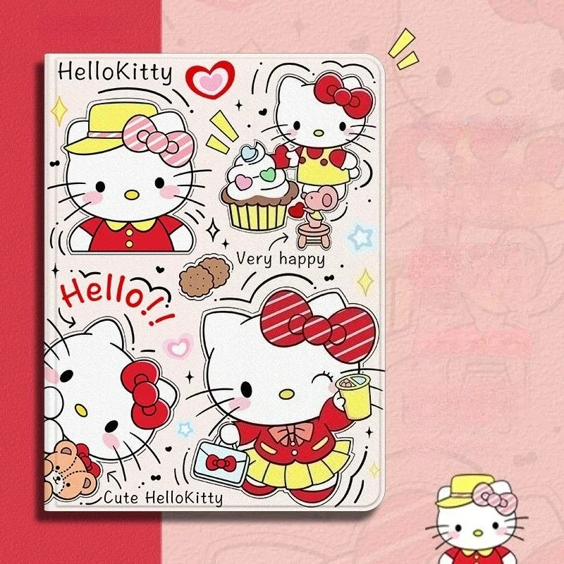

Kawaii Kitty Cat для Ipad 11th A16 2025 Air7 11in Mini7 Чехол для планшета 10-го поколения 10,9 дюймов 9th 8th Mini6 8,3 дюйма Crayon Shin-chan Cover