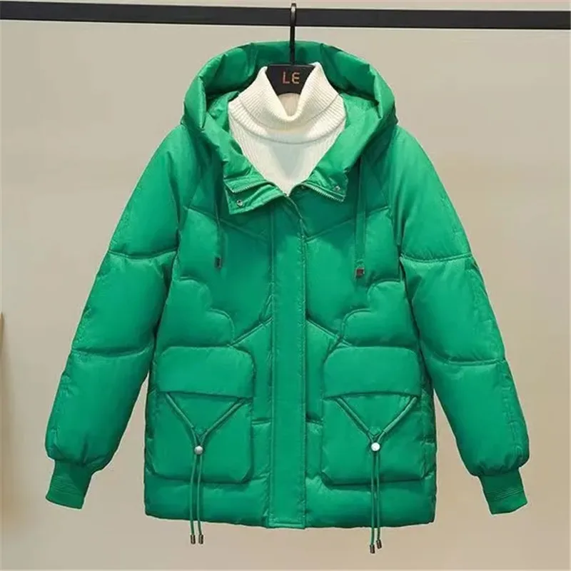 

Thick Oversize Pockets Office Lady Sustans Parkas Winter Mom Down Coats Korean Style Casual Clothes Autumn New Jacket For Women