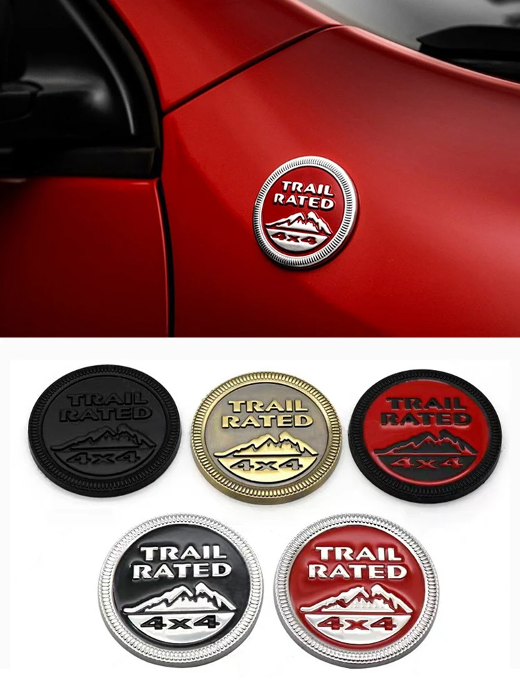 3D métal 4X4 sentier nominal emblème Badge coffre arrière côté carrosserie voiture autocollants pour Jeep Wrangler boussole Grand Cherokee Patriot