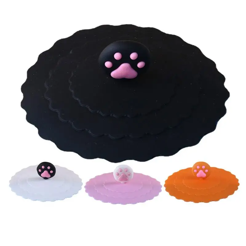 Silicone Cup Lid Creative Round Mug Cover Leak Proof Round Shape Reusable Tea Coffee Leak-Proof Cup Lid Cup Accessories