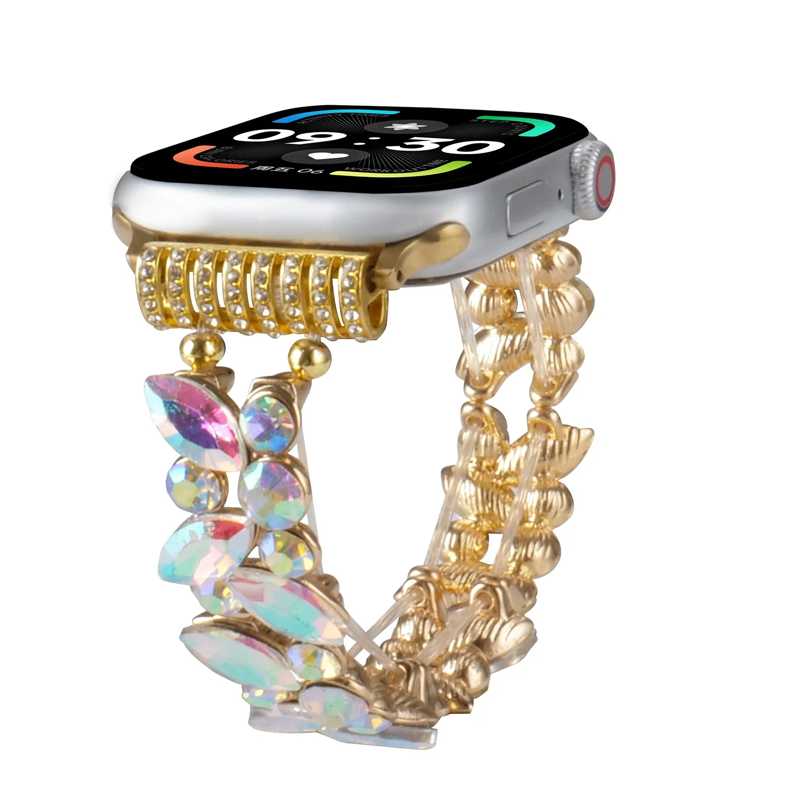 Превосходный эластичный браслет для Apple Watch Band Link Series 10/9/8/7/6/5/4/3/2/SE 40 мм 41 мм 42 мм 44 мм 45 мм 46 мм 49 мм ремешок