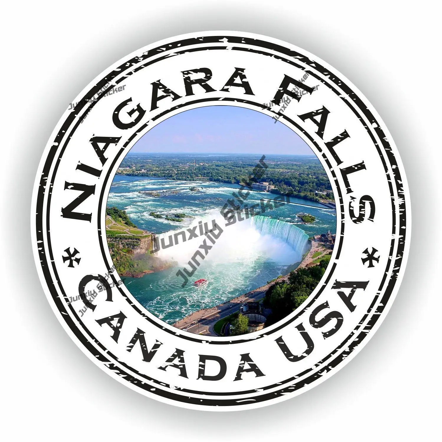 

Niagara Falls Canada USA Decal Coat of Arms of Niagara Falls Canada USA Roundel Flag Outline UV Protected Sticker Cover Scratche