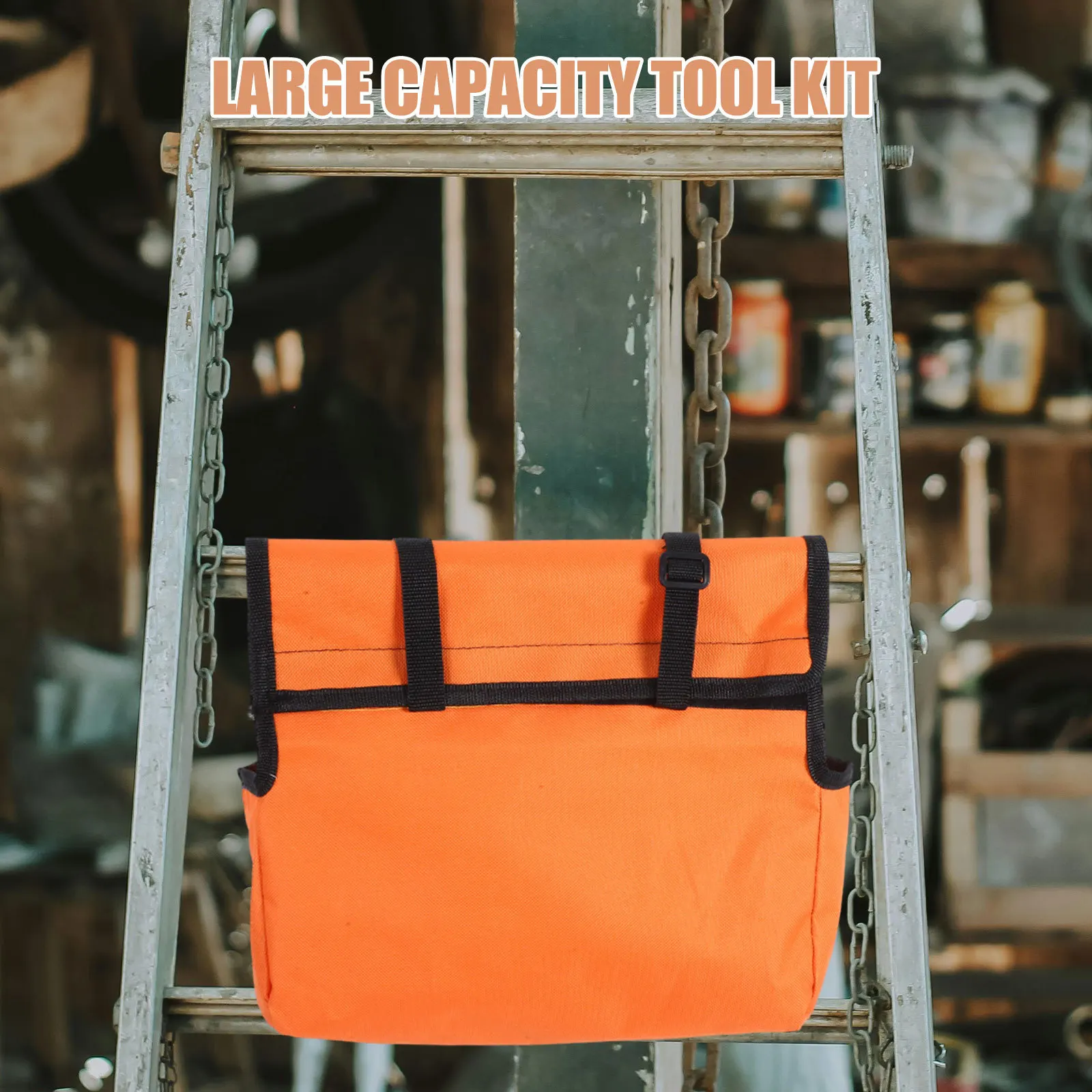 حقيبة أدوات السلم ذات سعة كبيرة منظم محمول عالي التحمل لإصلاح الصيانة وحقيبة تخزين سلم قابلة للطي وأدوات المساعدة