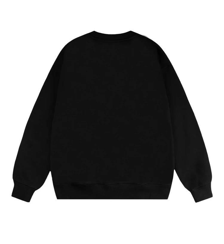 Autumn Winter New Trend Heavy Rhinestone Round Neck Sweatshirt Light Luxury Fashion  Loose Casual Long Sleeve Pullover for Men