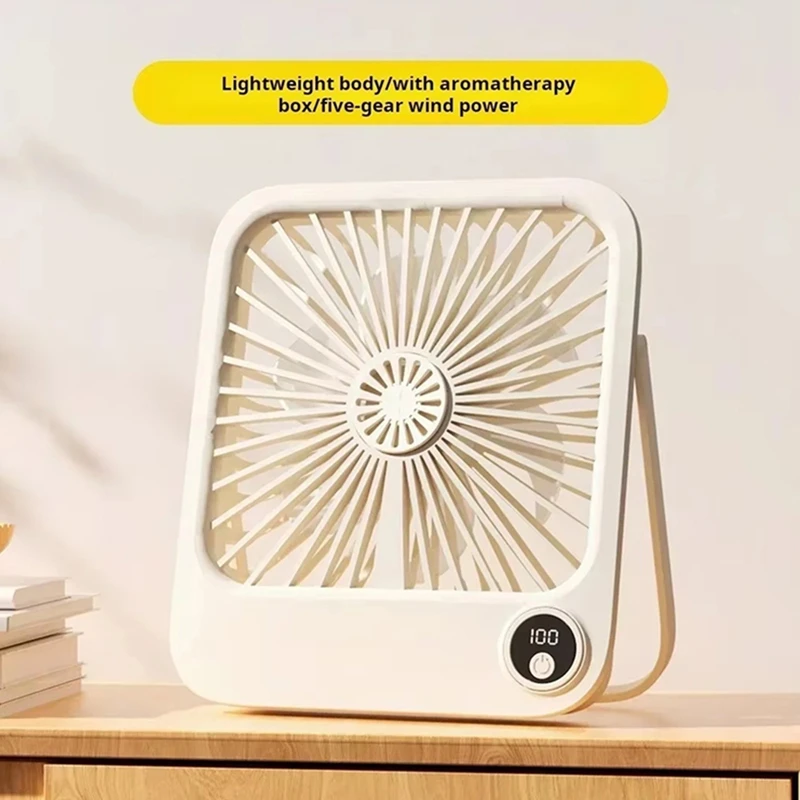 Ultra-Quiet Portable Mini Fan Foldable Handheld Fan For Office, Beach, Travel & Vacation High Wind