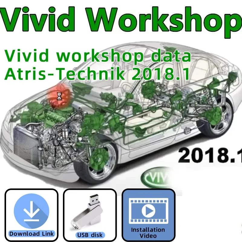 2025 neueste 3,45AutoData Car Software + Vivid Workshop Data Atris-Stakis Technik 2018.01V Multi Language Polish Spanish Link