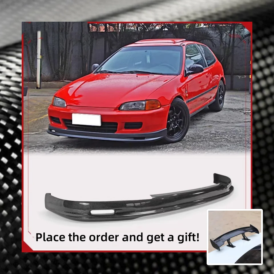 

Car Carbon fiber Front Bumper Lip for Honda civic EG6 sedan 2003 Front Shovel Auto Accessories