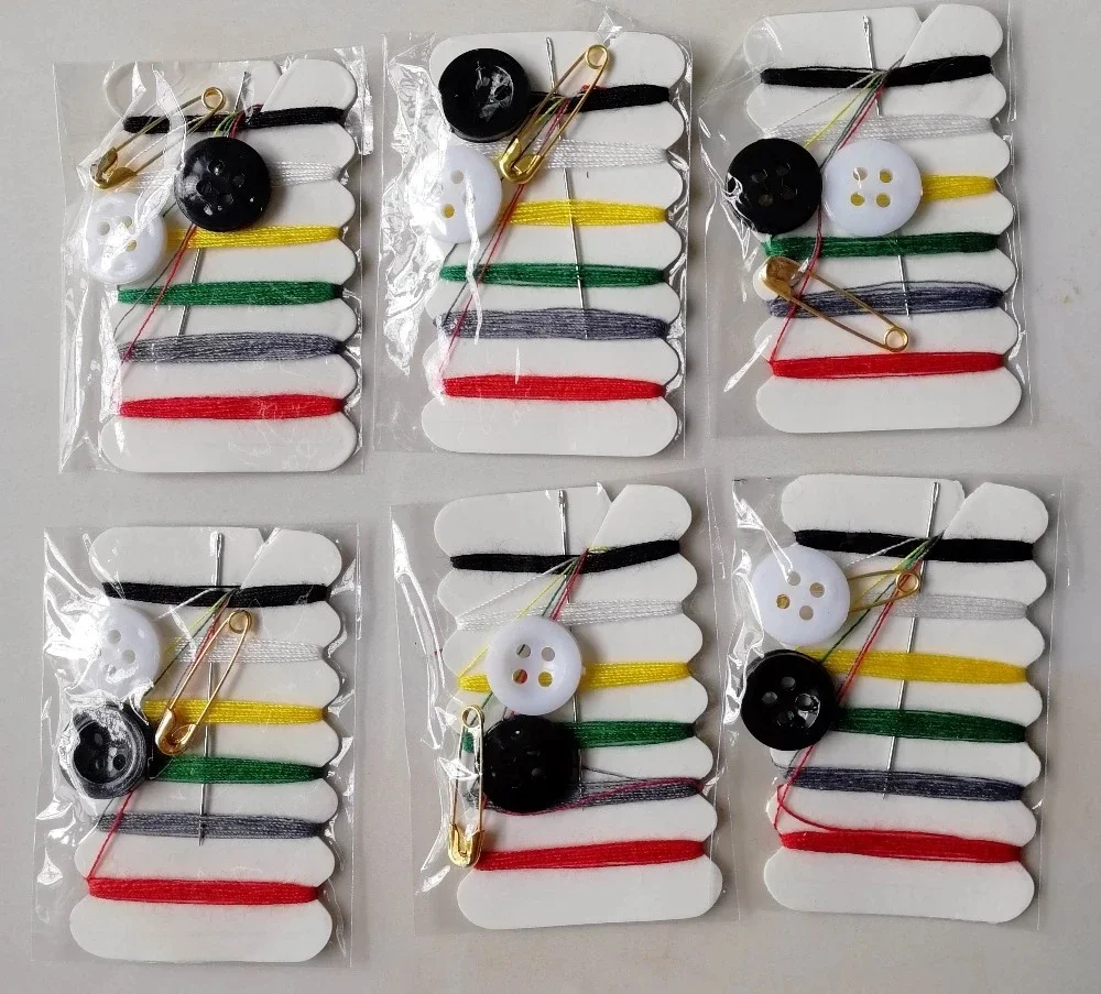 Hot 10pcs Mini Portable Sewing Kit Needle Thread Button Pin Travel Household Tools Hand Sewing Bag for Travel Hotel Supplies