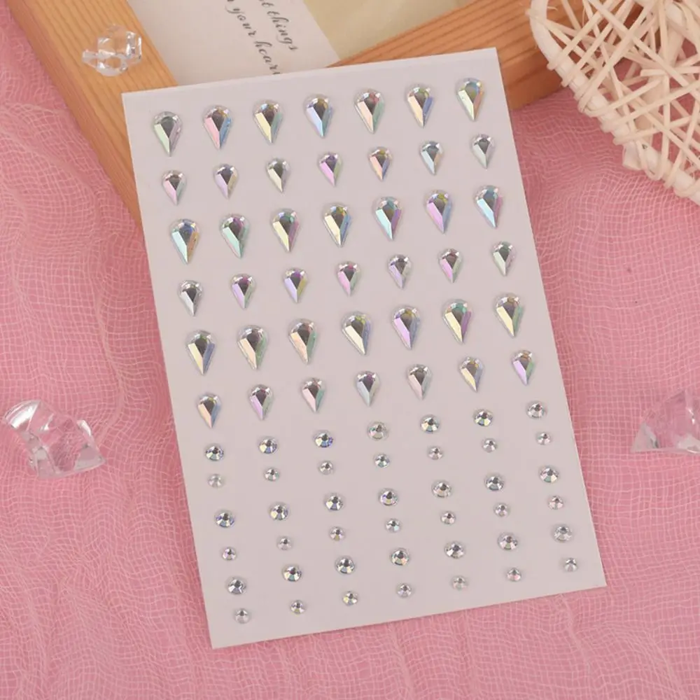 

Fashion 3D Face Jewelry Stickers Colorful Mixed Eyeliner Diamond Decals Shell Glitter Sequins Disposable Tattoo Stickers Women