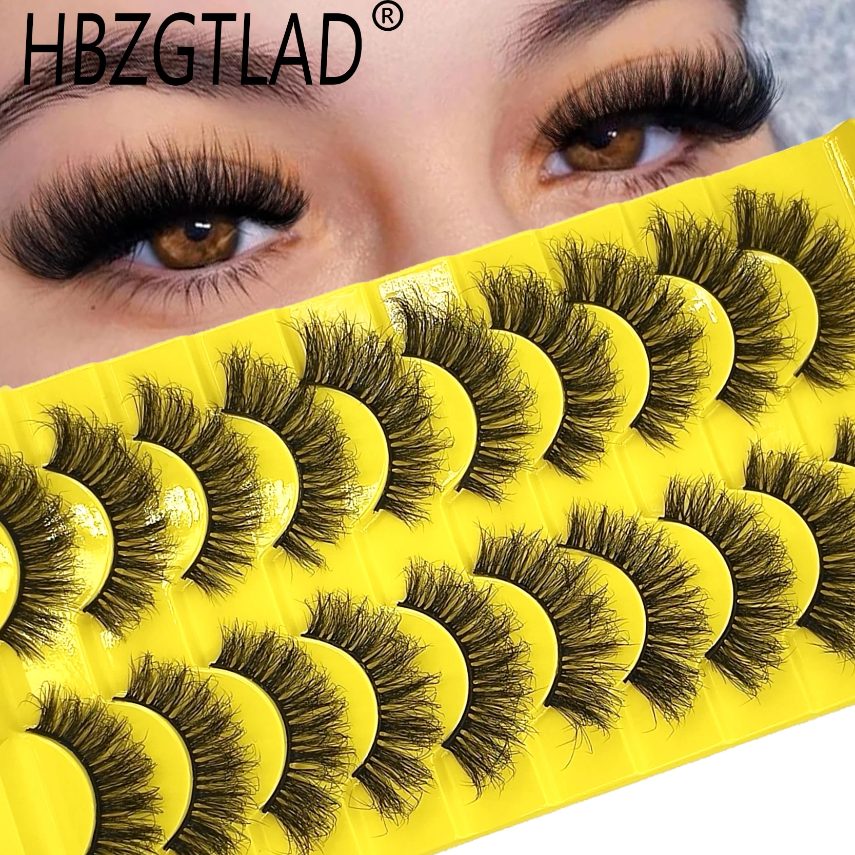 New3D Volume Cat Eye Lashes Fluffy False Eyelashes 8-22mm Thick Fake Lashes  Wispy False Lashes Natural Look Like Lash Extension