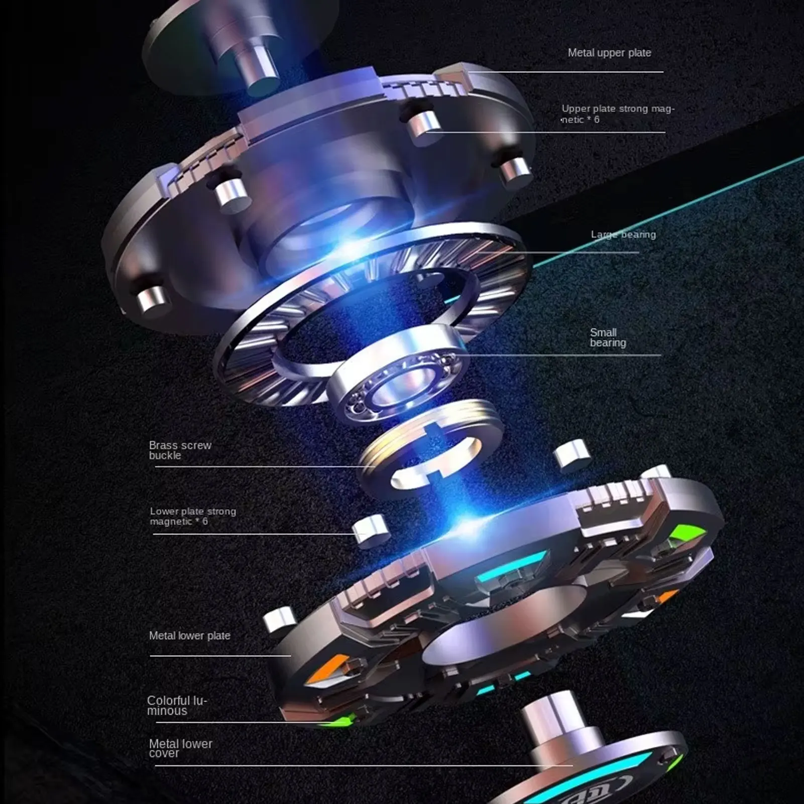 Fidget Toys Spinner Cute Count Invader Fingertip Gyroscope Pop Coin Multi Functional Decompression Adult Finger Toy Desk toy