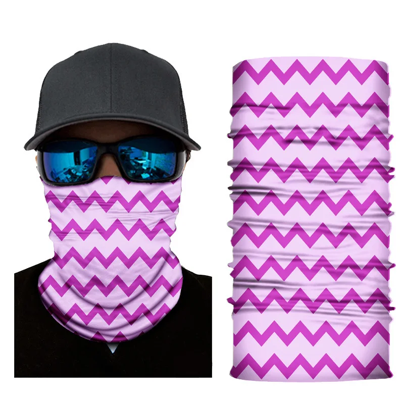 Outdoor Stripe Running Cycling Seamless Bandanas Neck Warmer Riding Face Shield Sports Mask Tubular Motorcycle Bicycle Headscarf