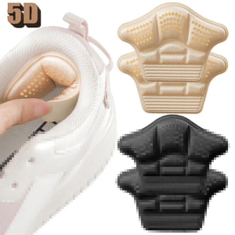 1Pair 5D Shoe Pad Foot Cushion Pads Sports Shoes Adjustable Antiwear Insoles Heel Protector Ankle Sticker Insole Brioche New