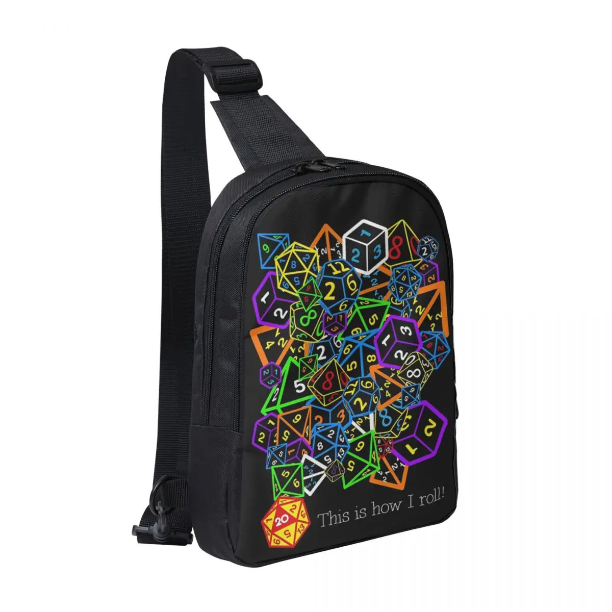 

D&D (Dungeons And Dragons) - This Is How I Roll Chest Bag Men Sling Crossbody Backpack Chest Bag Hiking Daypack Shoulder Bag