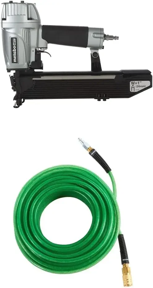 Metabo HPT Construction Stapler (N5024A2) w/ 100 Ft Air Hose